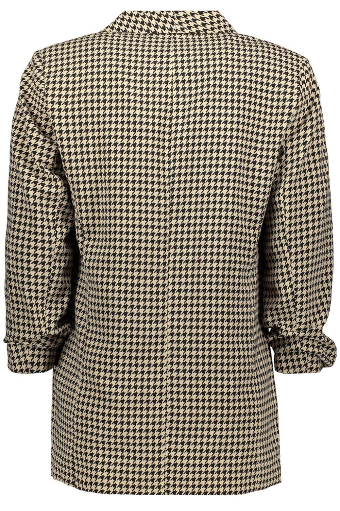 PCBOSELLA 3/4 PRINTED BLAZER NOOS B 17126850 WHITE PEPPER/HOUNDSTOOT
